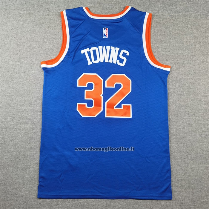 Maglia New York Knicks Karl-Anthony Towns #32 Icon 2024-25 Blu